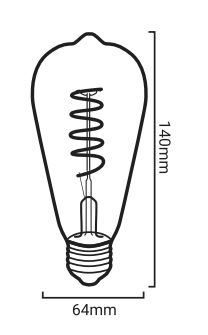 dimension ampoule filament E27